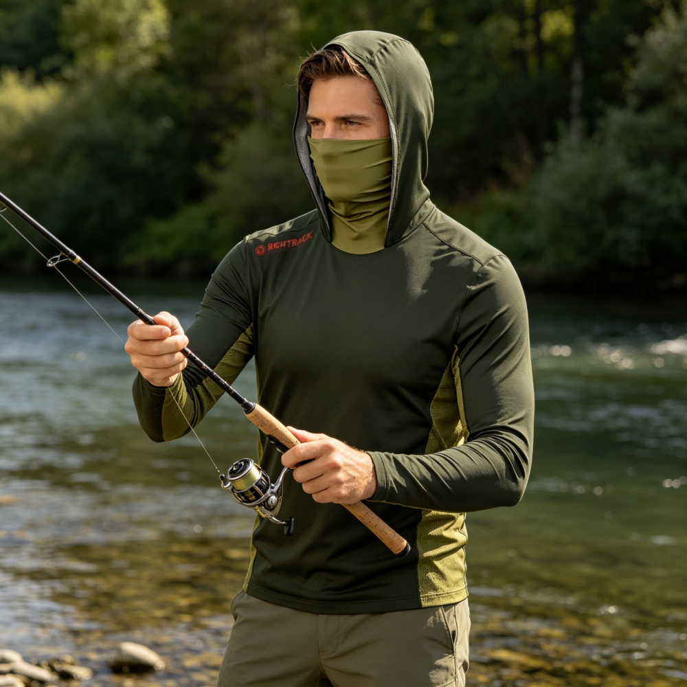Outdoor Hunting Hoodie - Mask Hoodie, Camouflage UV Protection Outdoor