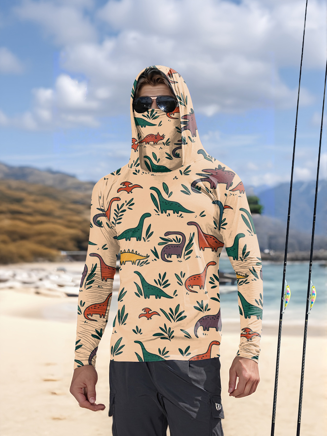 Hunting & Outdoor Supplies Carterton Reviews - Fishing hooded sweatshirt for men long-sleeved