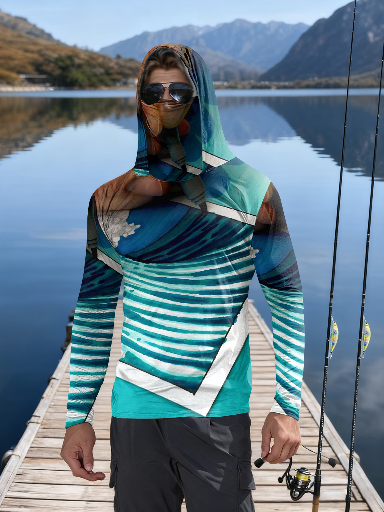 Hunting & Outdoor Supplies Carterton Reviews - Fishing hooded sweatshirt men's long-sleeved sun