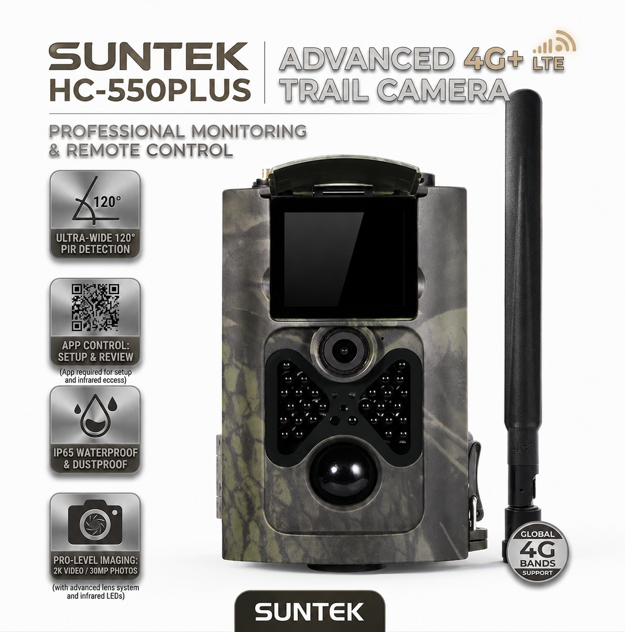 Hunting Outdoor Shows - Outdoor 4G 30MP Infrared 2K Live