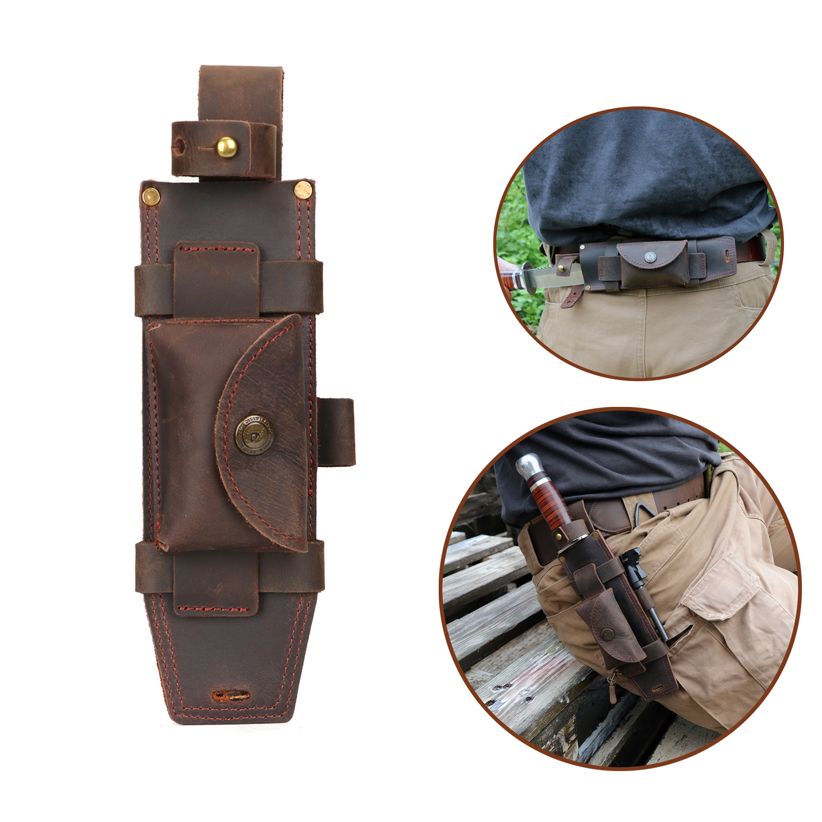Tourbon Camping Leather thKnif - Knife Hunting Fixed Blade avis et prix