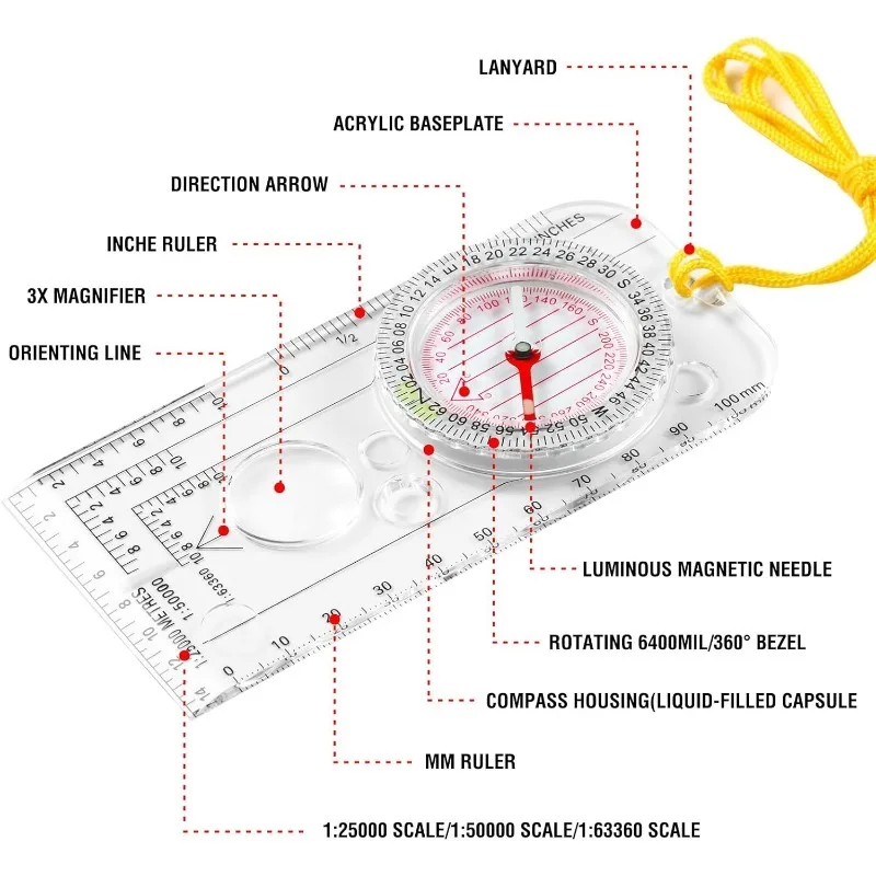 DC40-3A Compass Navigation Map - Outdoor Hunting Maps avis et prix