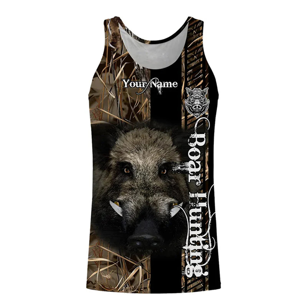 Custom Name Boar Hunter Tank T - Outdoor Hunting Dog Names avis et prix