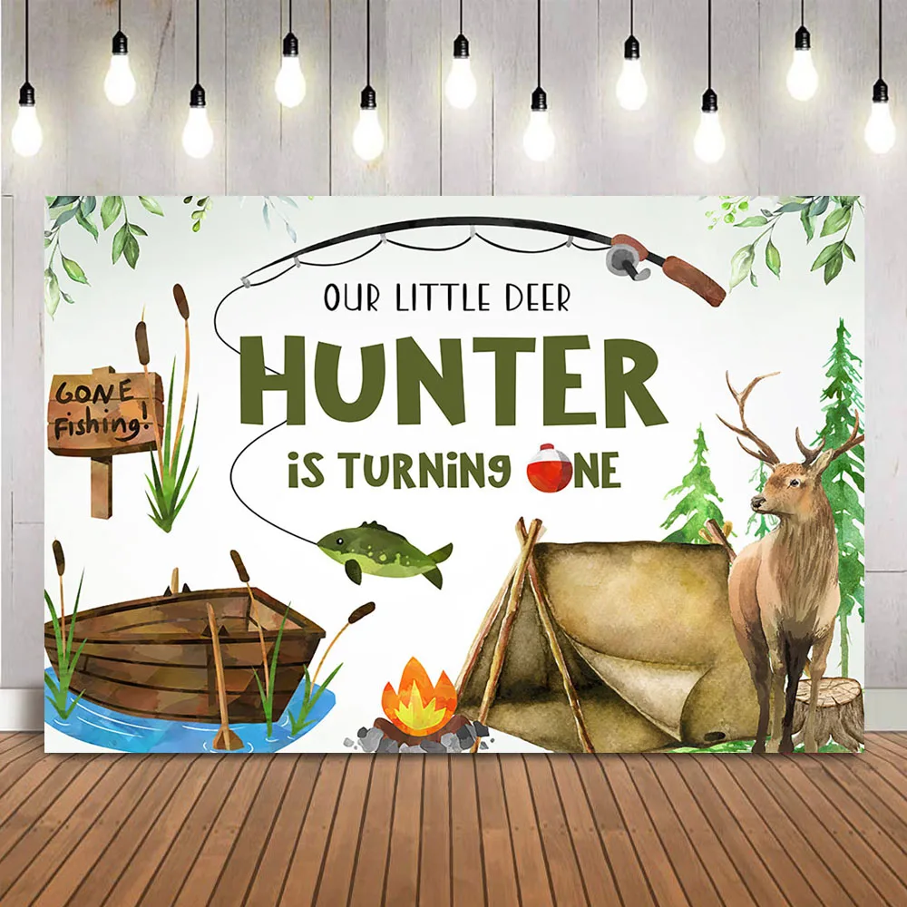 Hunting Fishing Birthday Backd - Hunting Outdoor Background avis et prix