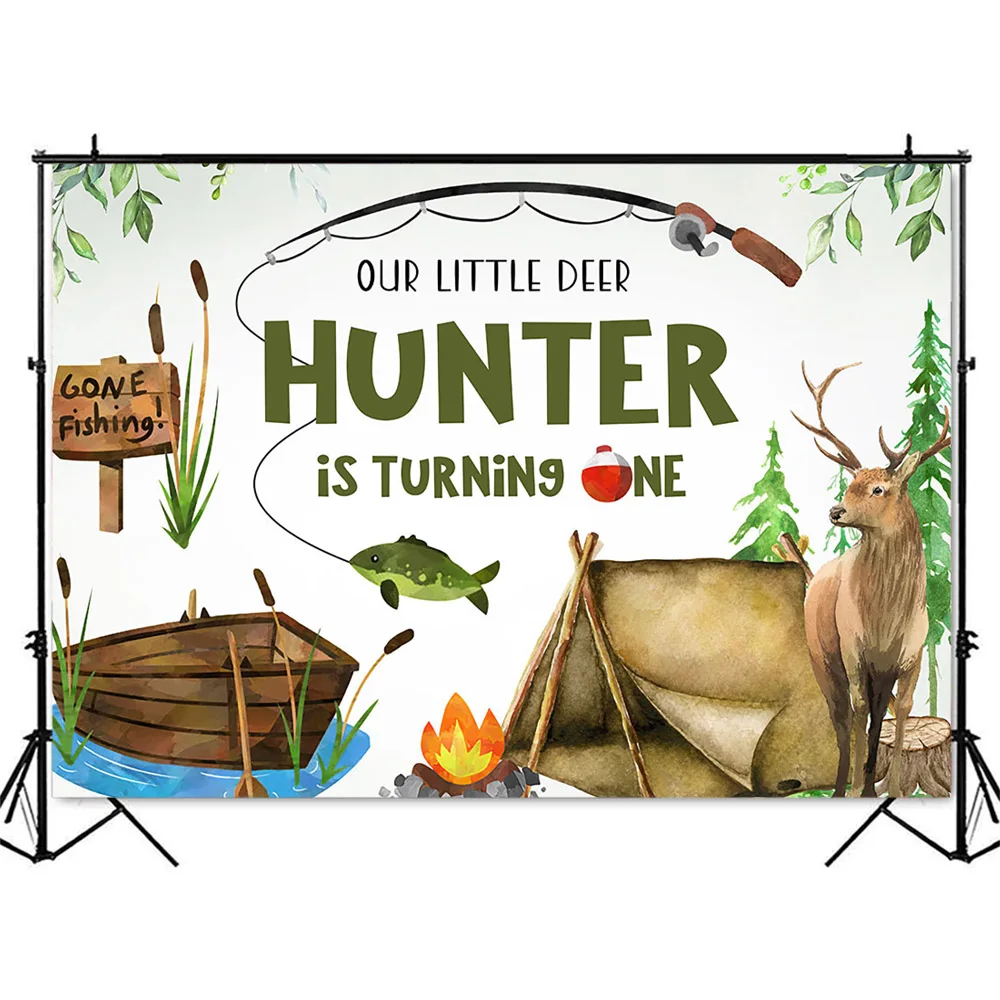 Hunting Fishing Birthday Backd - Hunting Outdoor Background avis et prix