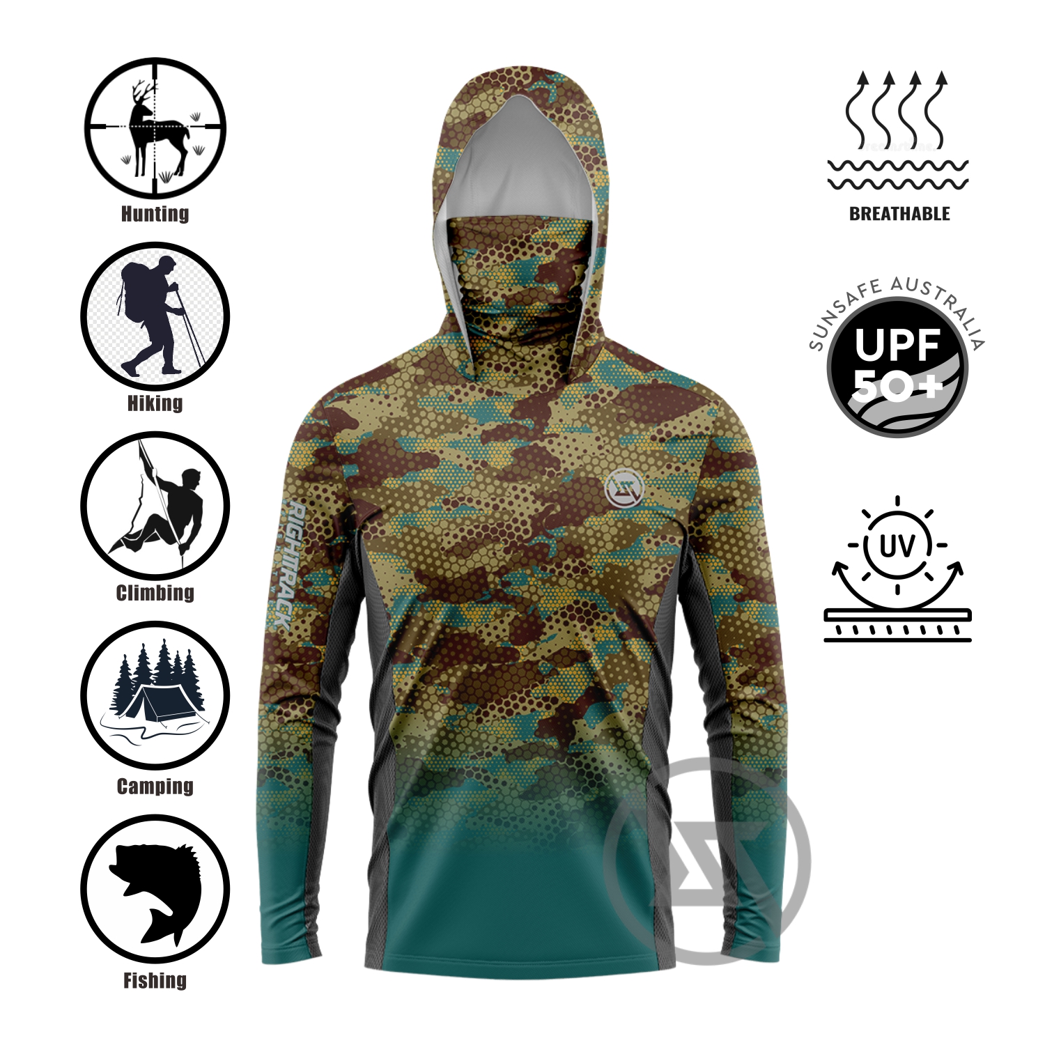 RT Mask Hoodies Shirts Suitabl - Outdoor Hunting Hoodie avis et prix