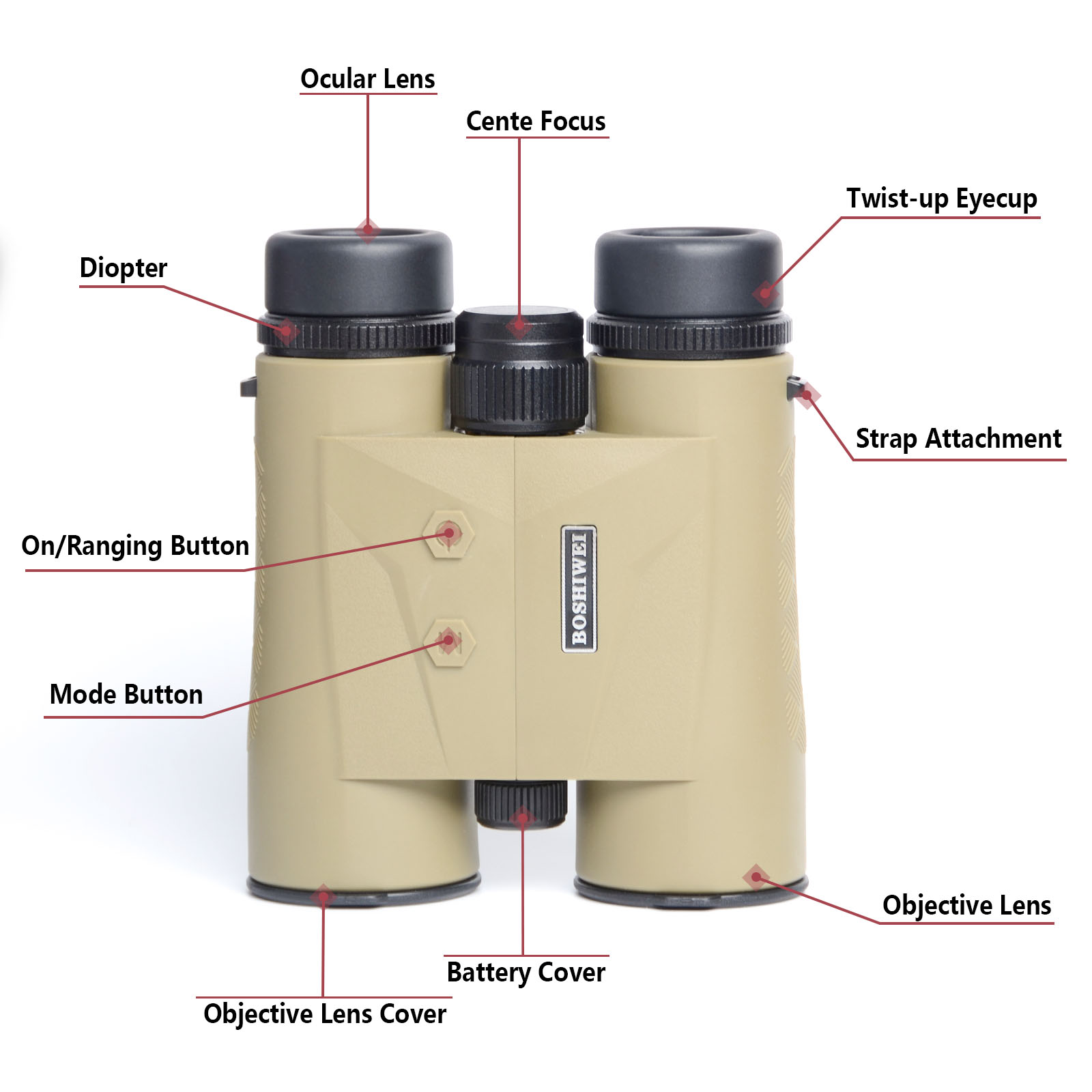 BOSHIWEI 10x42 Laser Rangefind - Rangefinder Laser Hunting avis et prix