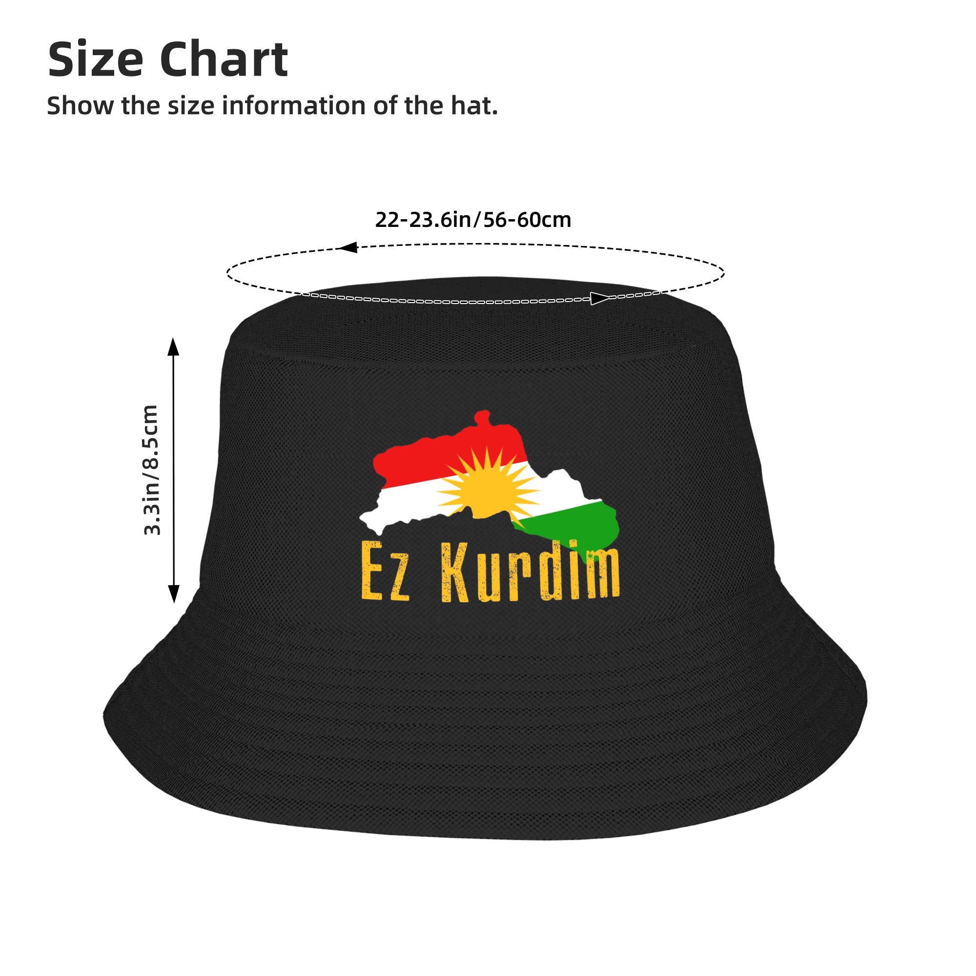 Kurdistan Flag Map  Bucket Hat - Outdoor Hunting Maps avis et prix