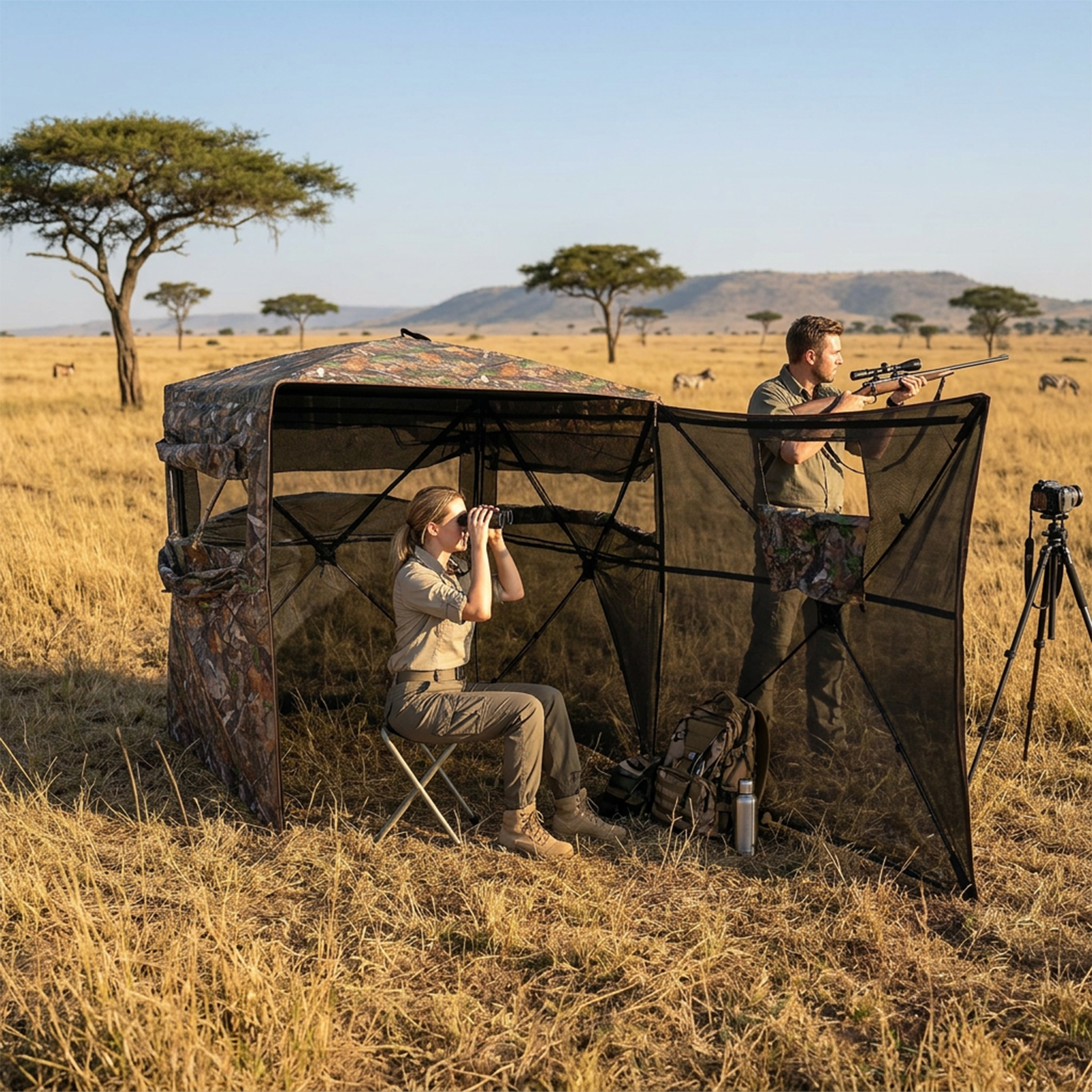 Camouflage Pop-Up Hunting Blin - Hunting & Outdoor Supplies Carterton Reviews avis et prix