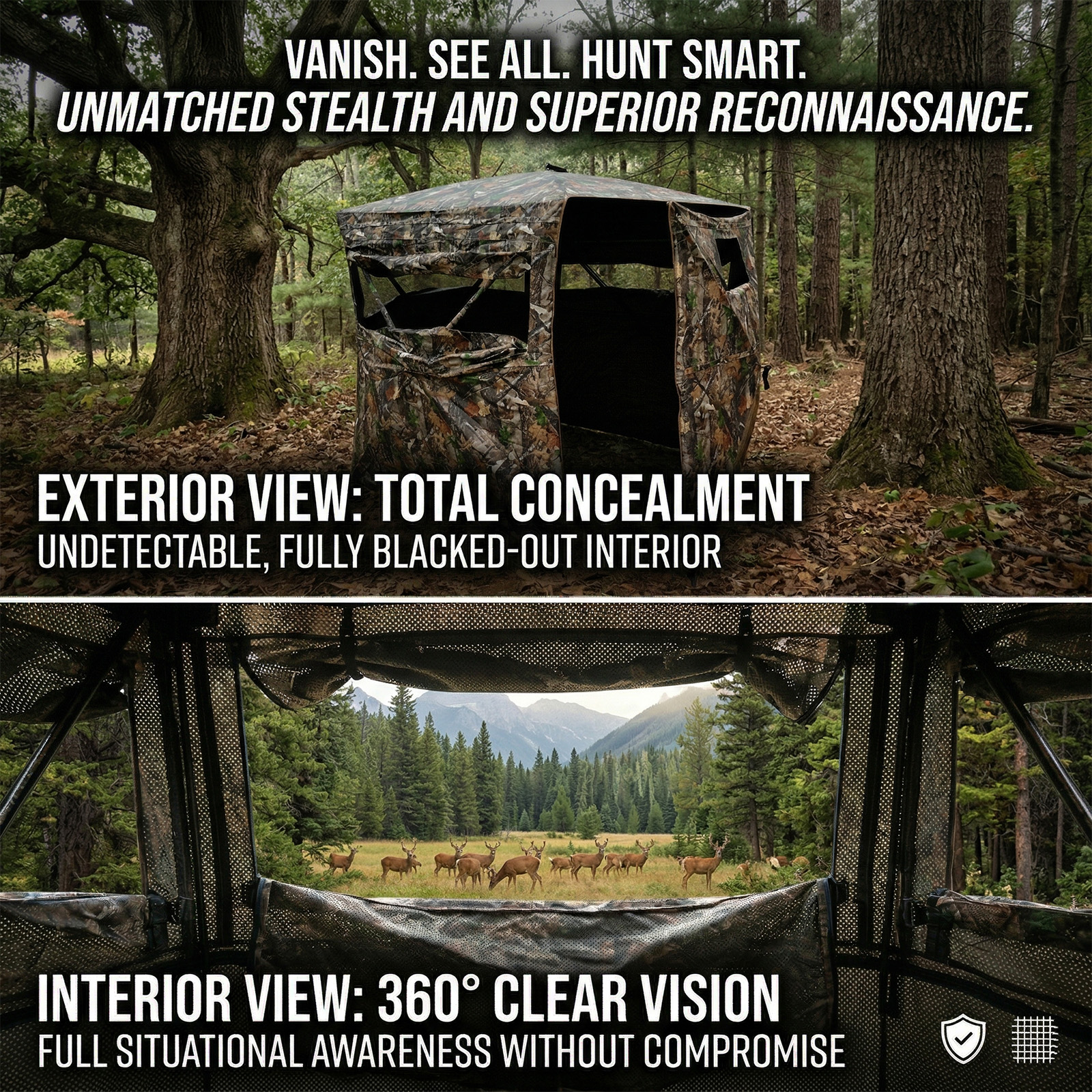 Camouflage Pop-Up Hunting Blin - Hunting & Outdoor Supplies Carterton Reviews avis et prix