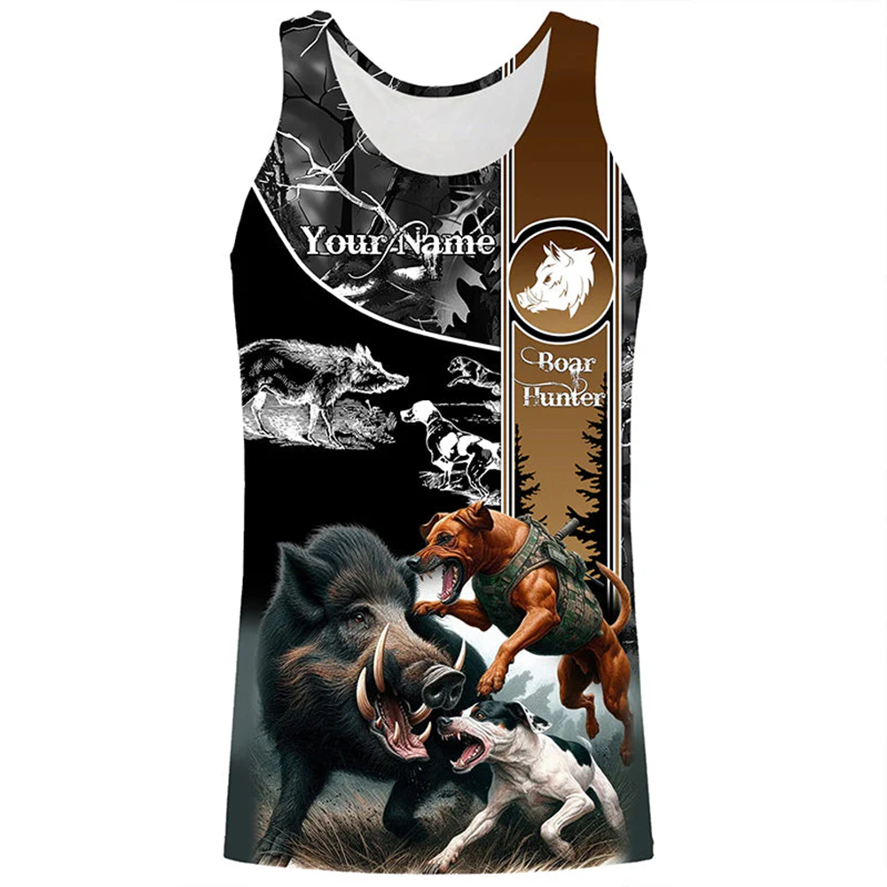 Custom Name Boar Hunter Tank T - Outdoor Hunting Dog Names avis et prix