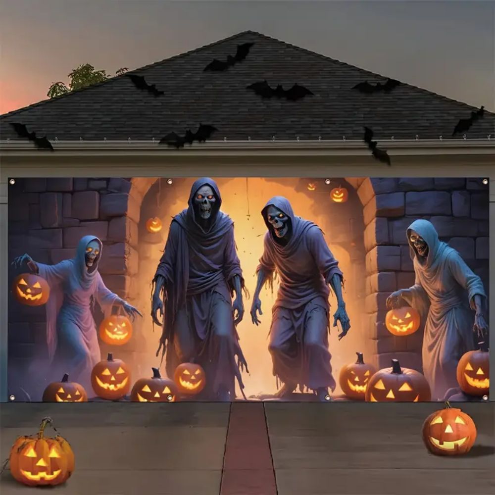 VIKAMA Halloween Garage Banner - Hunting Outdoor Background avis et prix