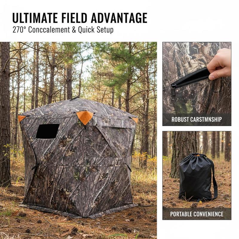 Ground Hunting Tent 60x60x66 I - Hunting & Outdoor Supplies Carterton Reviews avis et prix