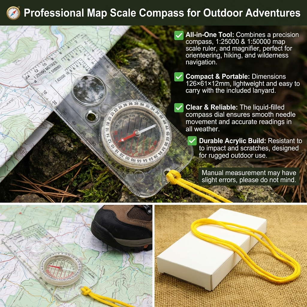 Navigation Map Ruler Compass - - Outdoor Hunting Maps avis et prix