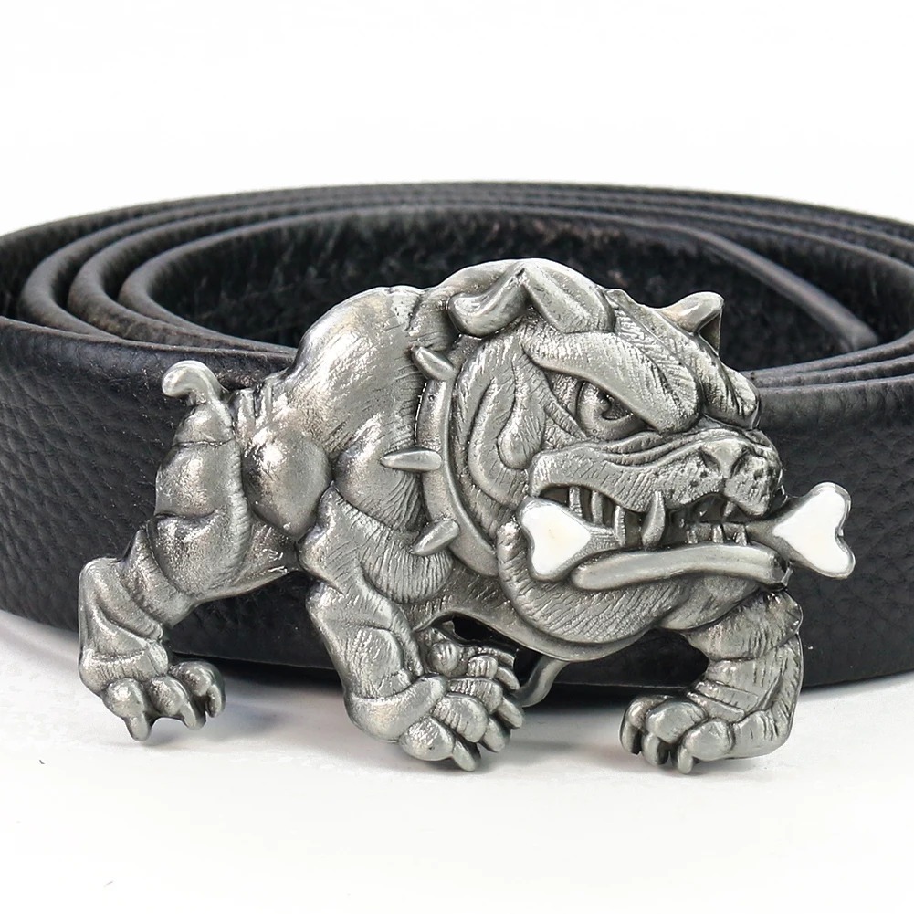 Pit Bull Dog Fangs Belt Buckle - Outdoor Hunting Dogs avis et prix